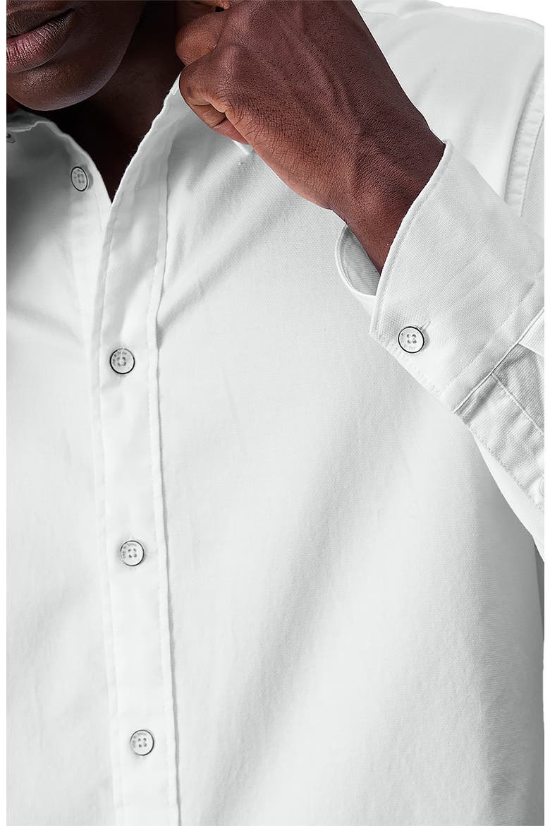 Tomlin Cotton Dobby Button-Up Shirt, Alternate, color, WHITE