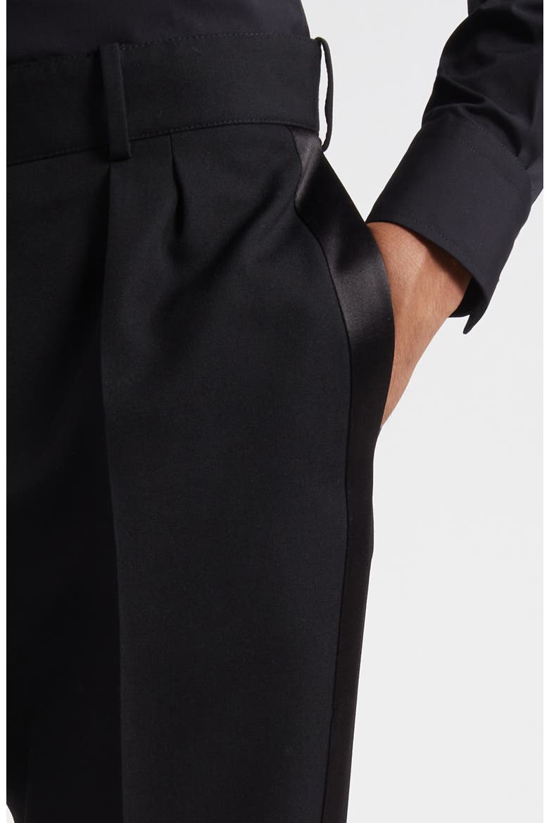Wool Tuxedo Trousers, Alternate, color, BLACK