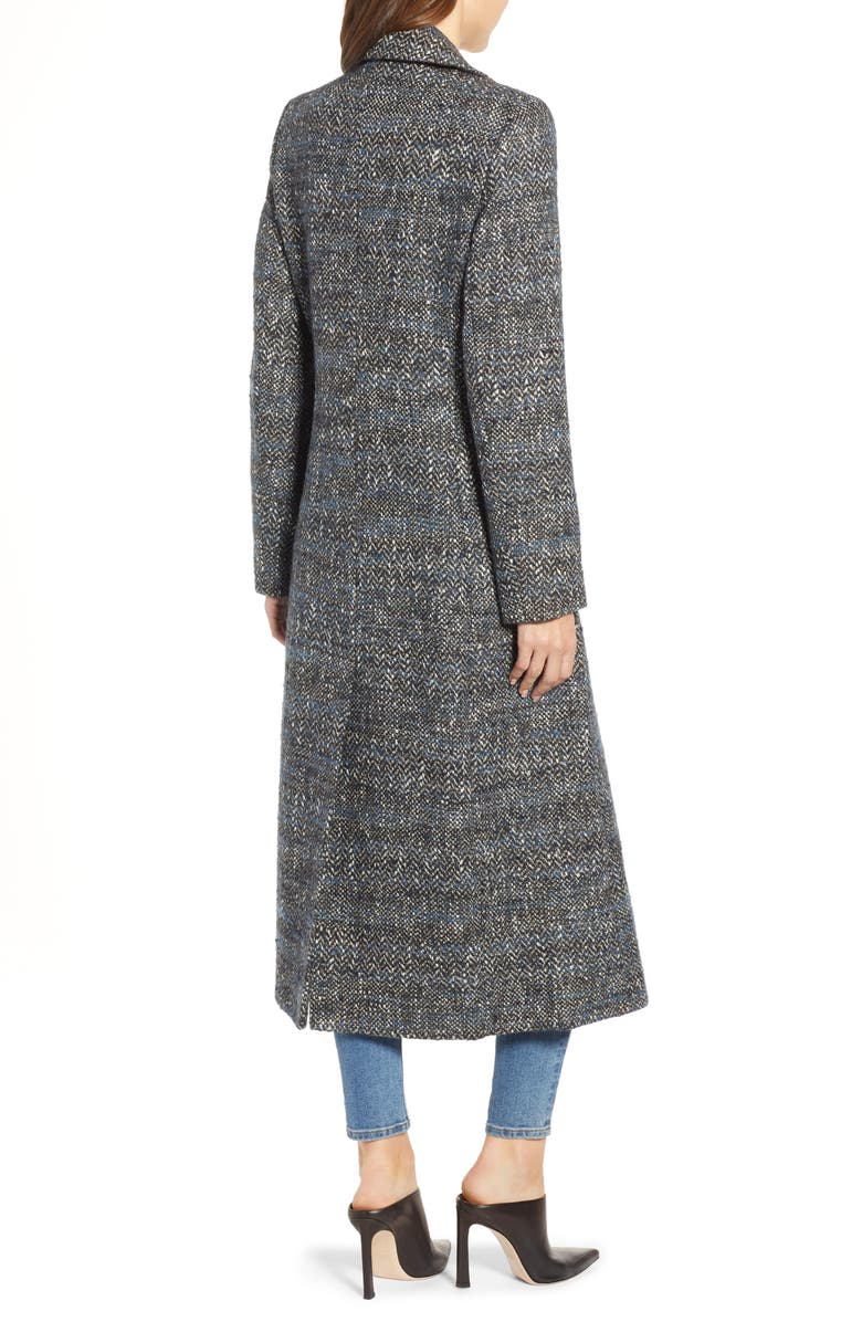 Sam Edelman Tweed Reefer Maxi Coat, Alternate, color,