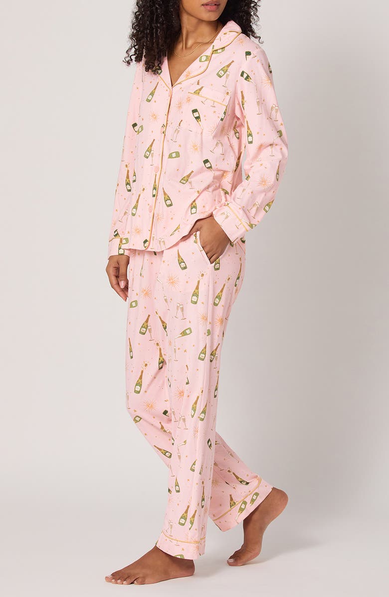 BedHead Pajamas Print Jersey Pajamas, Alternate, color, Pop Fizz Clink