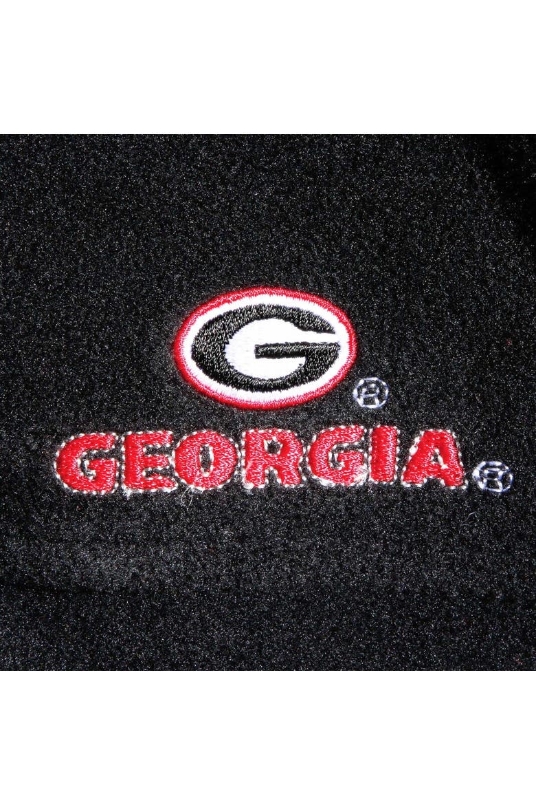 Men's Columbia Black Georgia Bulldogs Flanker III Fleece Team Full-Zip Jacket, Alternate, color, Black