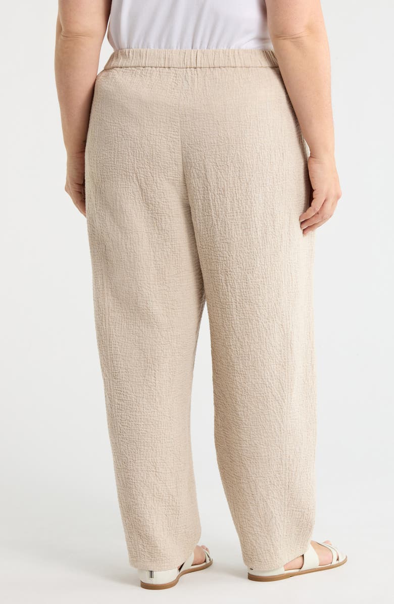 Eileen Fisher Stretch Organic Cotton Ankle Lantern Pants, Alternate, color, Dove