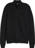 Moncler Half Zip Virgin Wool & Cashmere Sweater