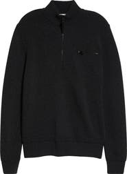 Moncler Half Zip Virgin Wool & Cashmere Sweater