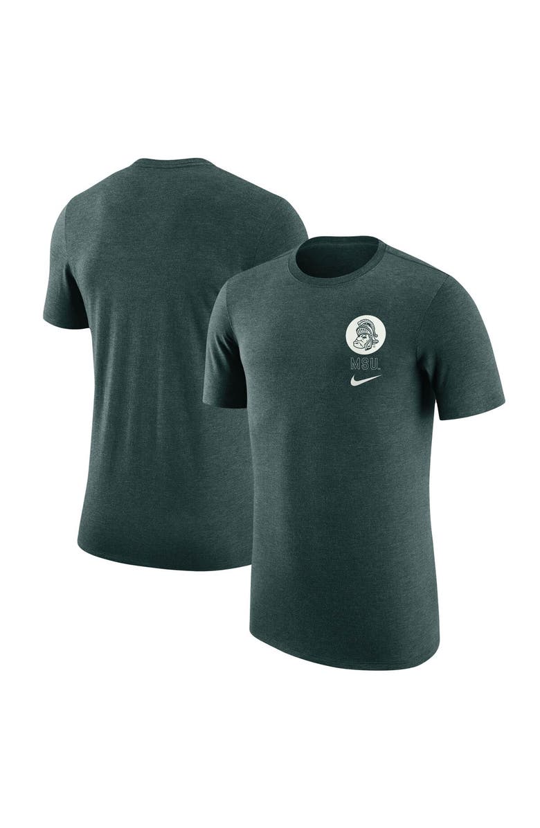 Nike Men's Nike Green Michigan State Spartans Retro Tri-Blend T-Shirt, Main, color, 