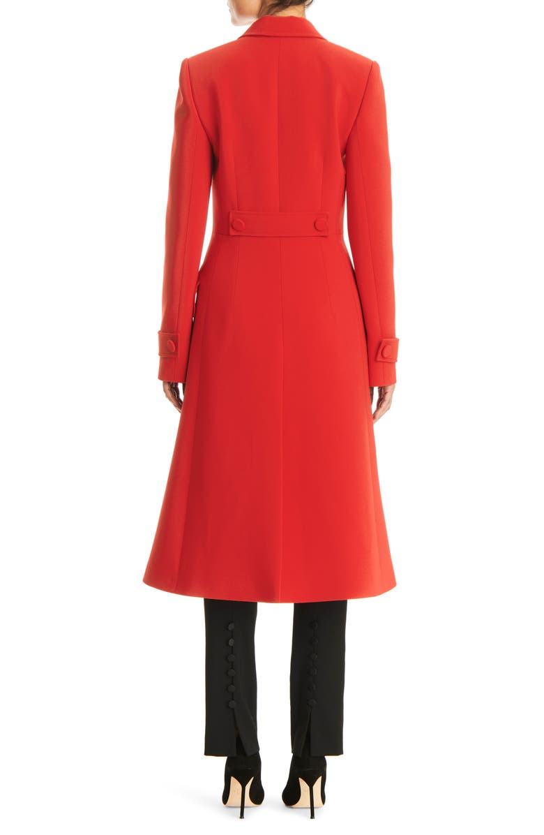 Carolina Herrera Notched Lapel A-Line Coat, Alternate, color,