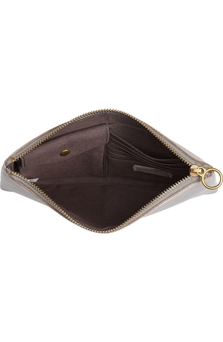 Madewell The Leather Pouch Clutch, Alternate, color,