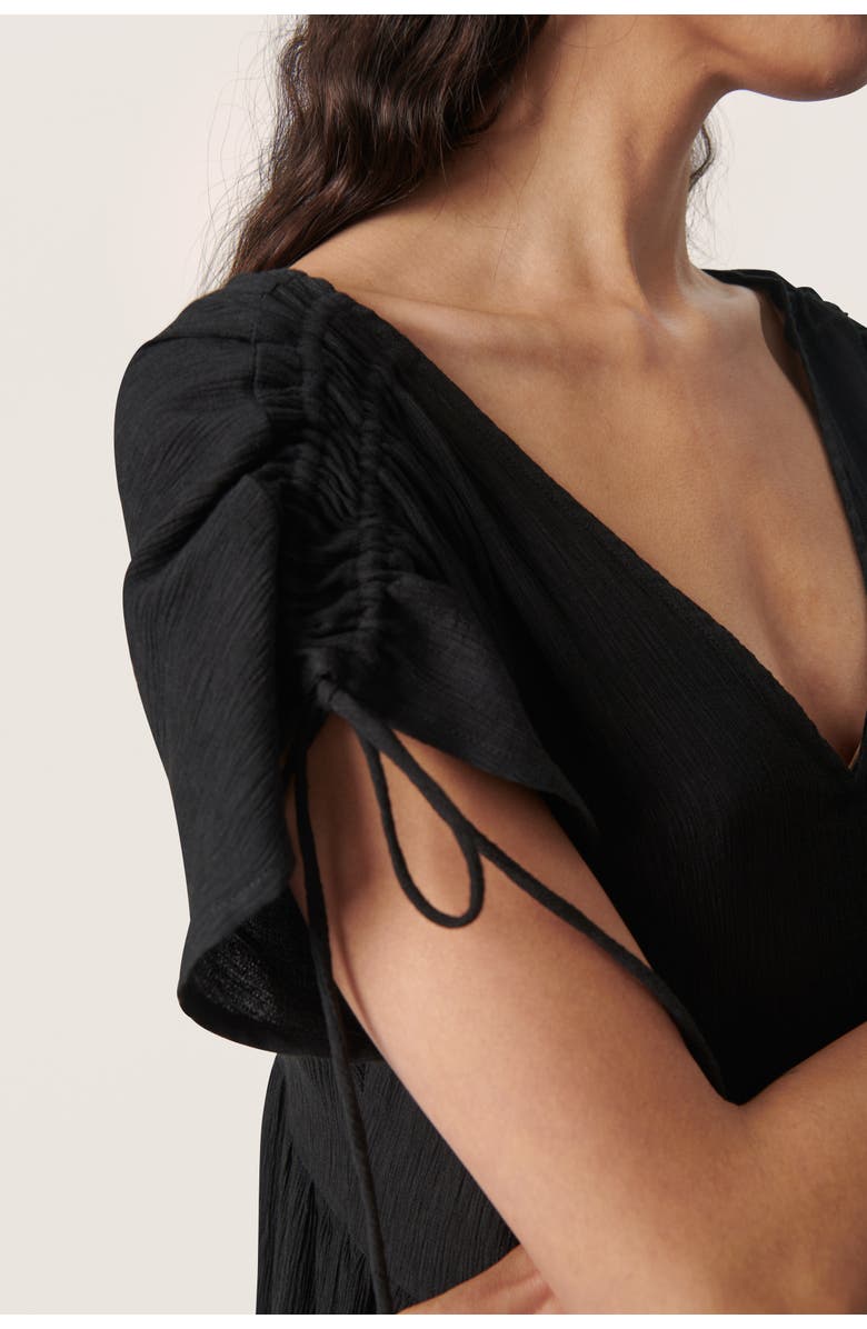 Soaked in Luxury Kehlani Open Back Short Sleeve Dress, Alternate, color, Black