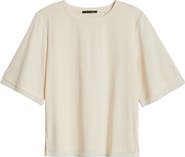 KOBI HALPERIN Chiffon Trim Cotton T-Shirt