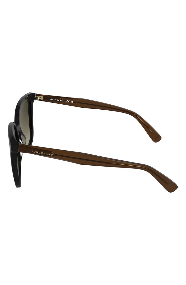 Longchamp Le Pliage 55mm Gradient Modified Rectangular Sunglasses, Alternate, color,
