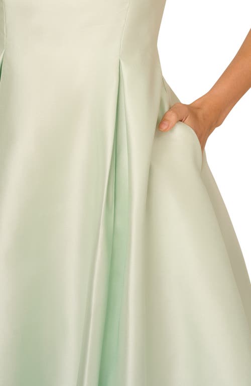 ADRIANNA PAPELL ADRIANNA PAPELL SLEEVELESS MIKADO FIT & FLARE MIDI DRESS