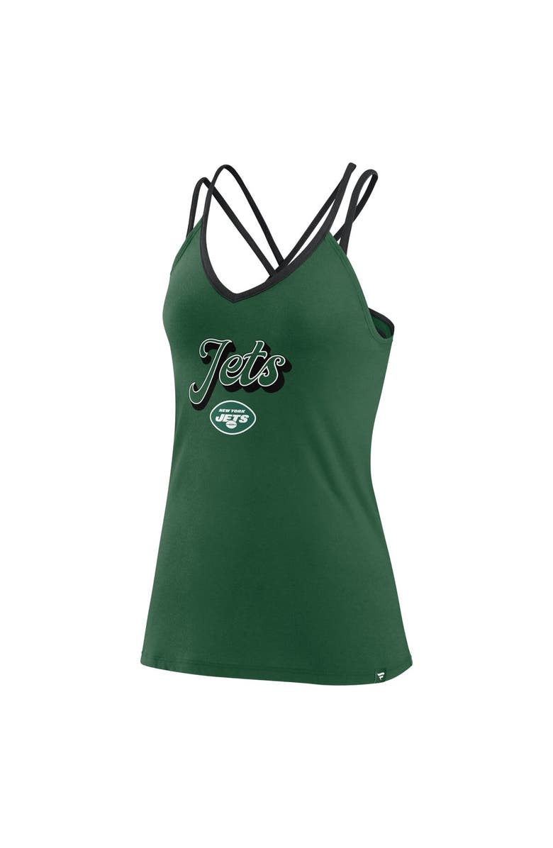 FANATICS Women's Fanatics Branded Green New York Jets Go For It Strappy Crossback Tank Top, Alternate, color, Green