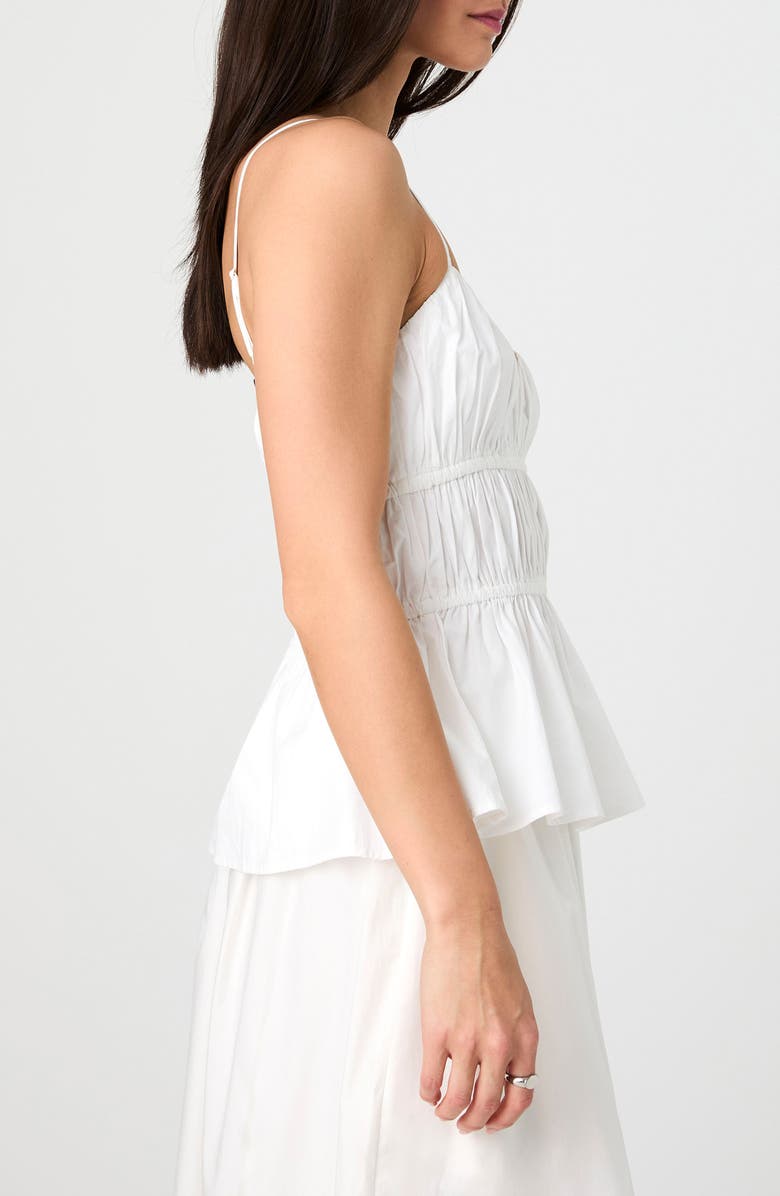 French Connection Cotton Peplum Camisole, Alternate, color, Summer White