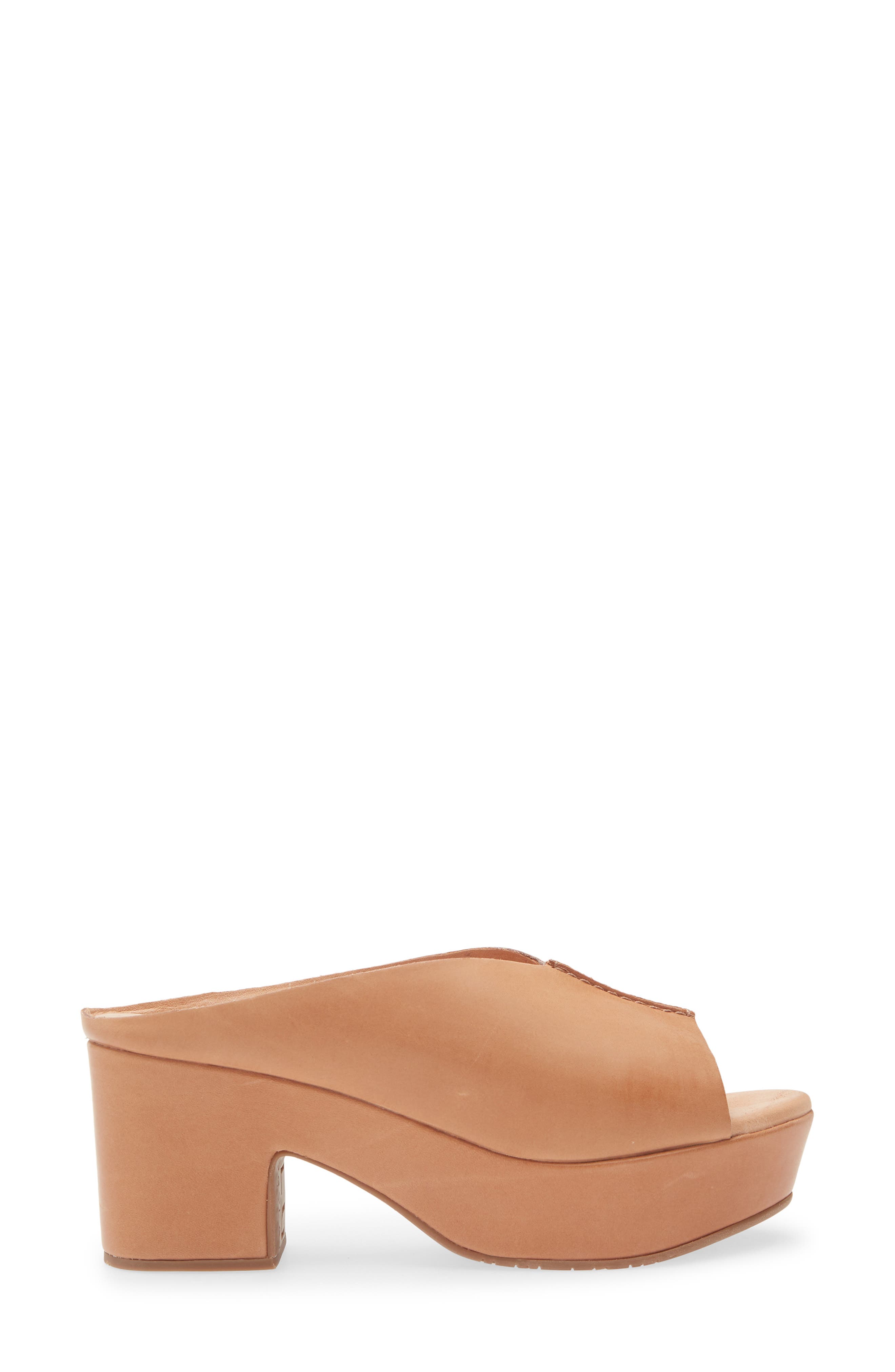 Gito Platform Slide Sandal, Alternate, color, CAMEL LEATHER