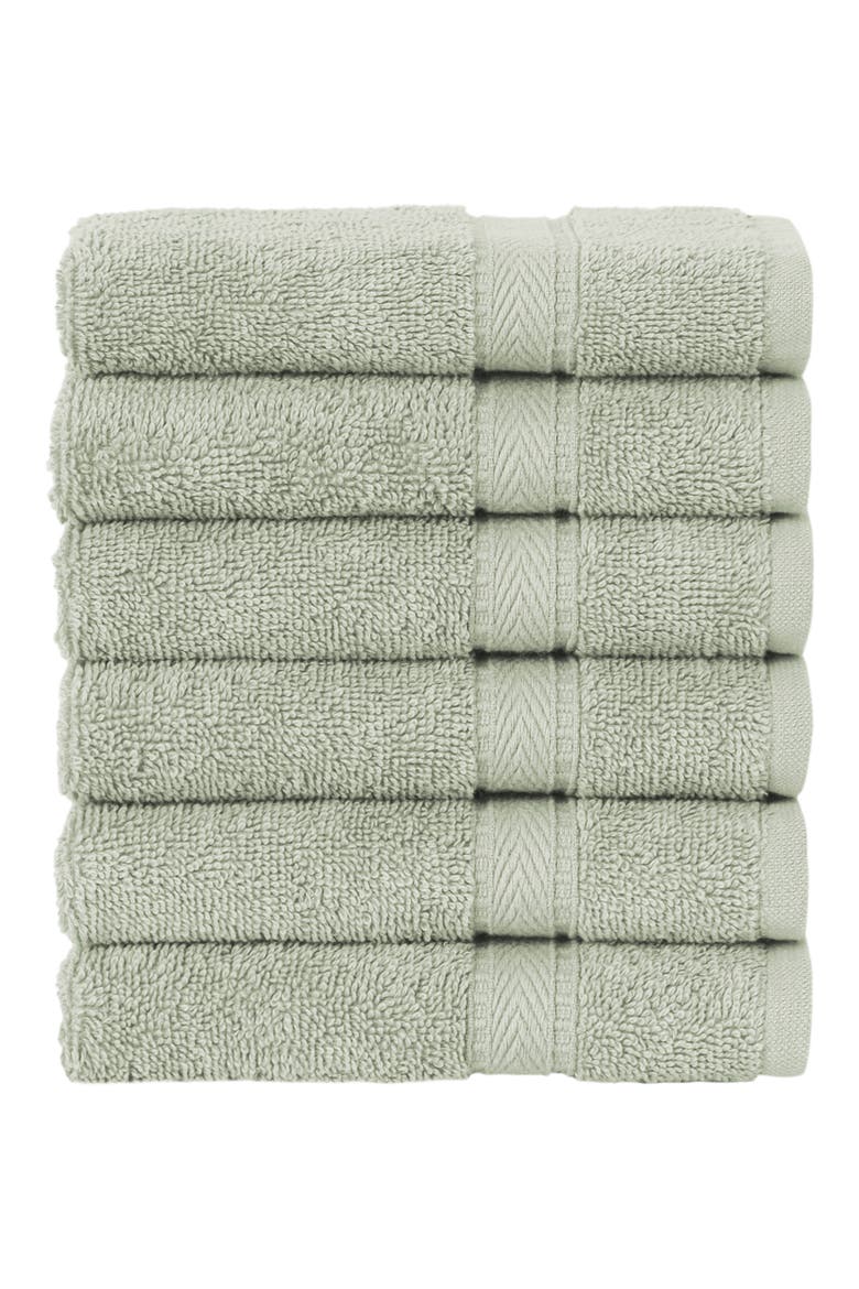 Sinemis Terry Washcloths - Set of 6, Main, color, GREEN