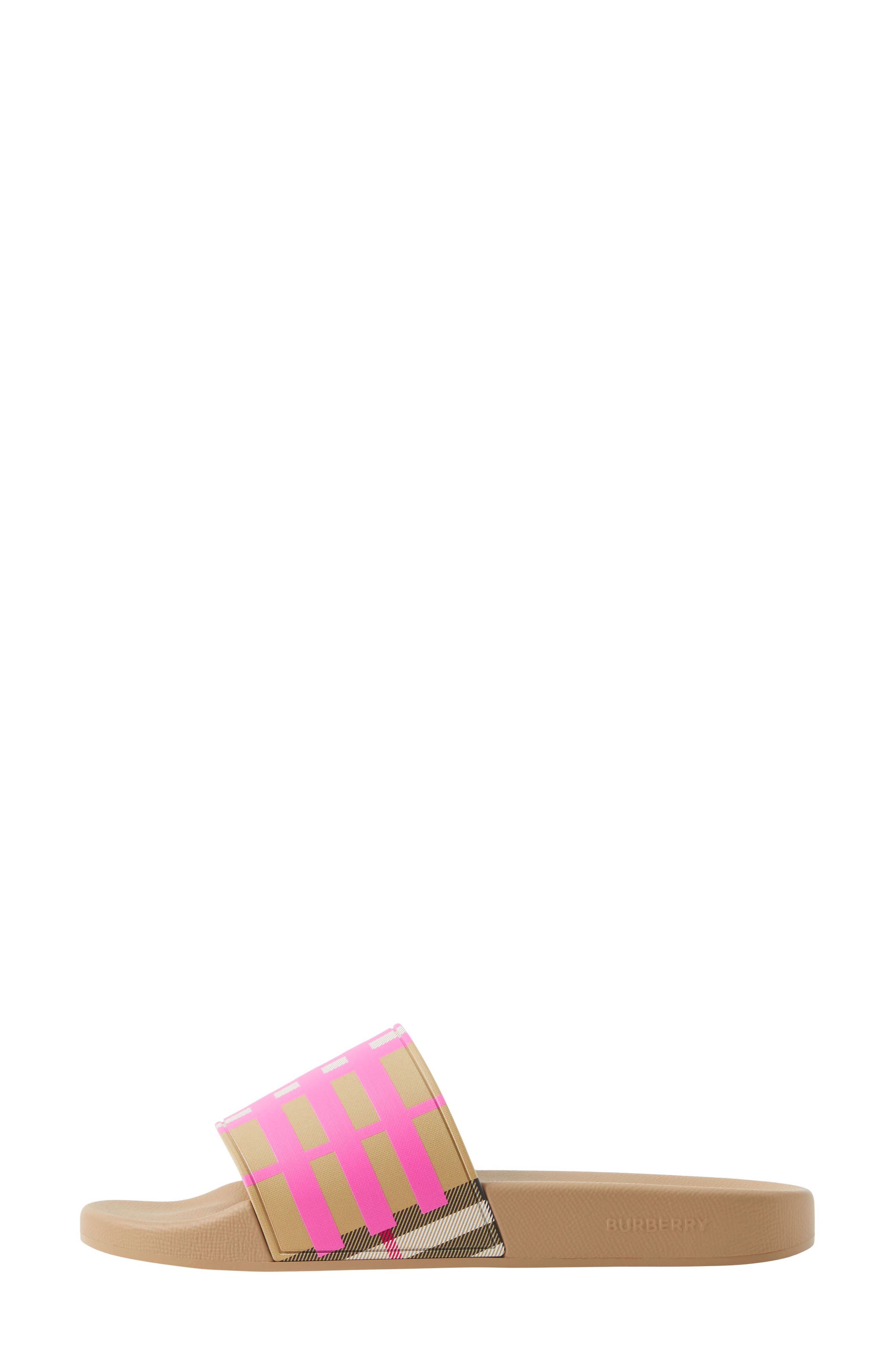 Burberry Furley Check Slide Sandal, Alternate, color, 