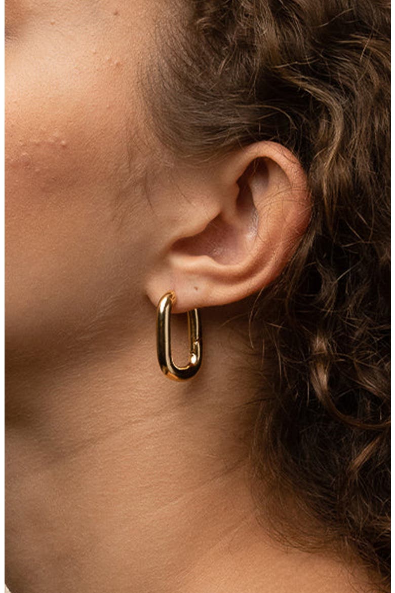 14k Gold Plated Angie Earrings Dainty Minimalist Studs, Alternate, color, Gold