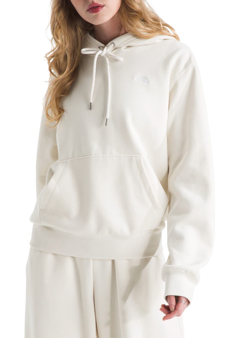 Evolution Simple Dome Fleece Hoodie, Main, color, WHITE DUNE