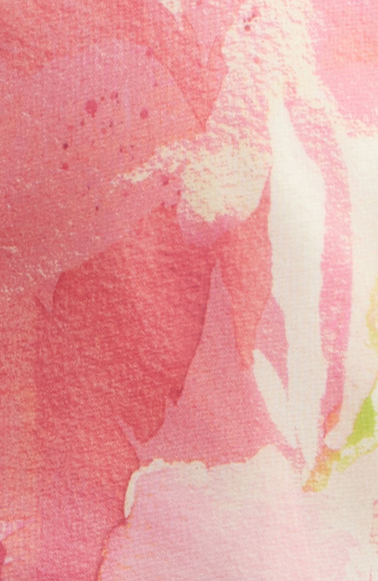 Julia Jordan Floral Pleated Chiffon Halter Dress, Alternate, color, Pink Multi