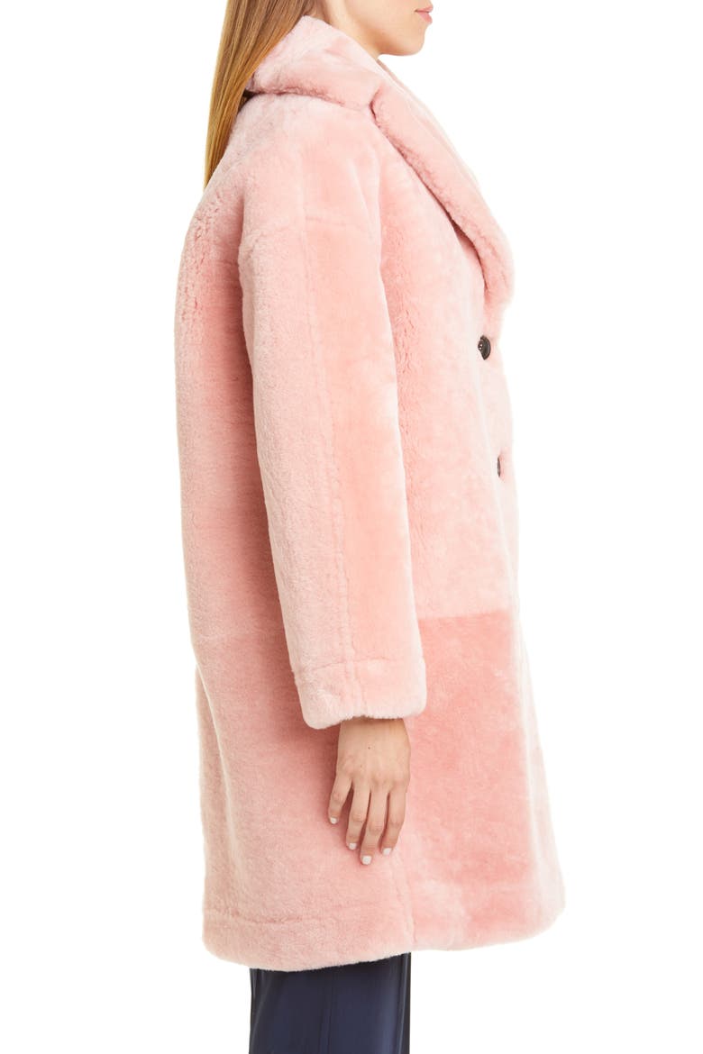 Genuine Shearling Coat, Alternate, color, BLUSH