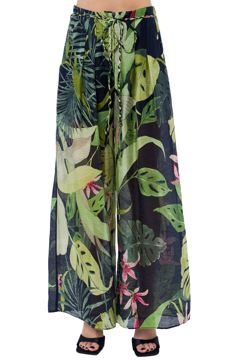 CIEBON Thom Floral Print Maxi Skirt, Main, color, Black Multi