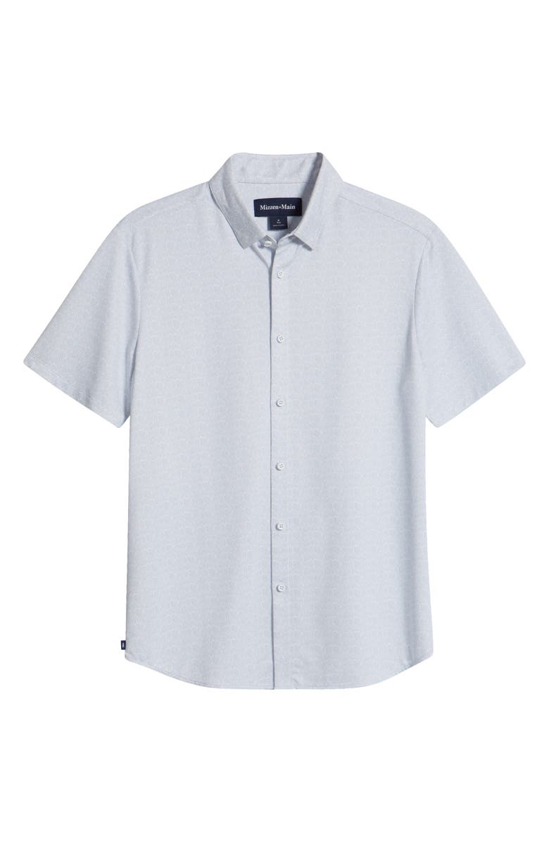 Mizzen+Main Halyard Trim Fit Short Sleeve Button-Up Shirt, Alternate, color, 