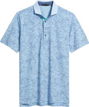 Greyson Deep Water Performance Print Polo