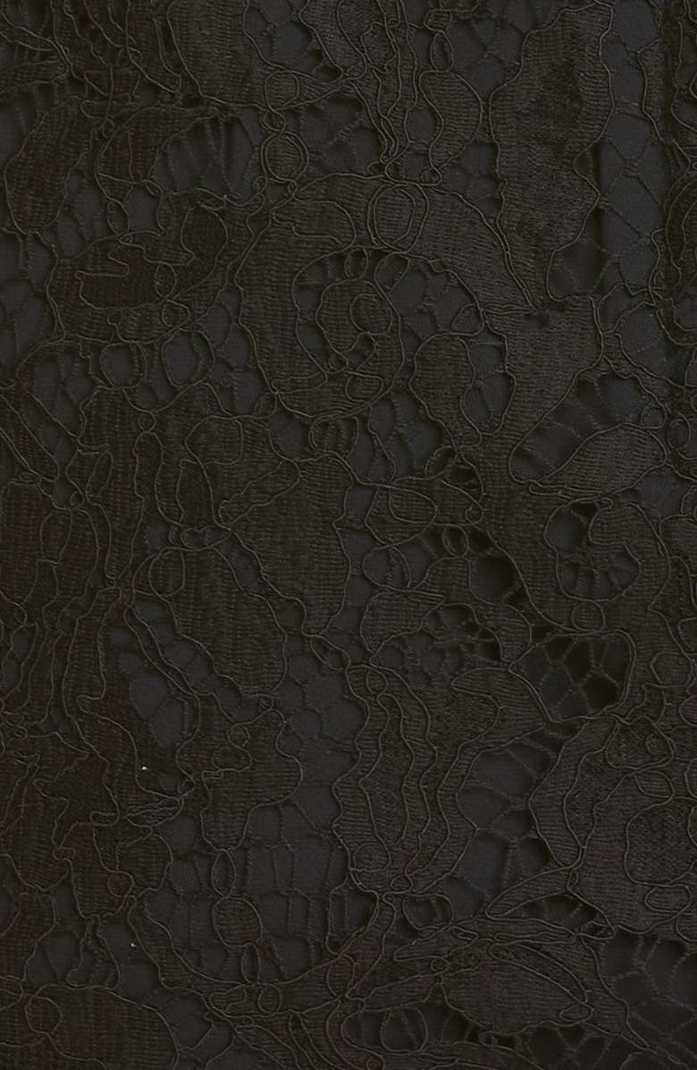 Dolce&Gabbana Logo Strap Long Sleeve Lace Minidress, Alternate, color, 