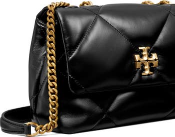 Small Kira Diamond Quilted Convertible Leather Shoulder Bag