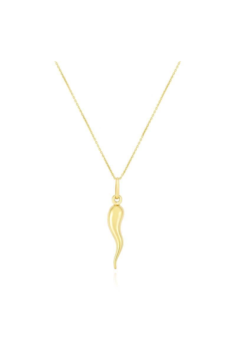 The Lovery Fine Jewelry Gold Horn Necklace, Main, color, Yellow Gold