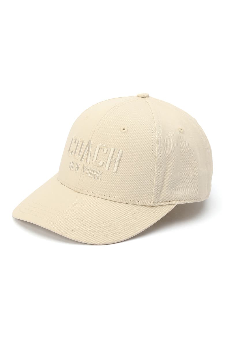 Embroidered Cotton Canvas Baseball Cap, Main, color, STEAM