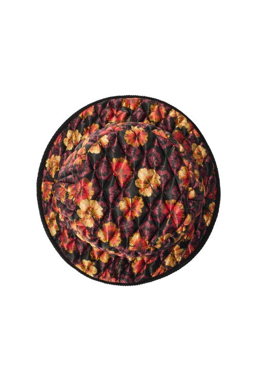 Burberry Geranium-print Quilted Bucket Hat In Red