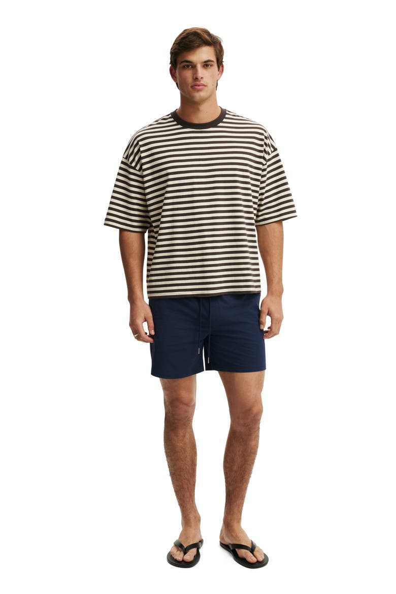 Men's Stretch Swim Short, Alternate, color, Navy Seersucker