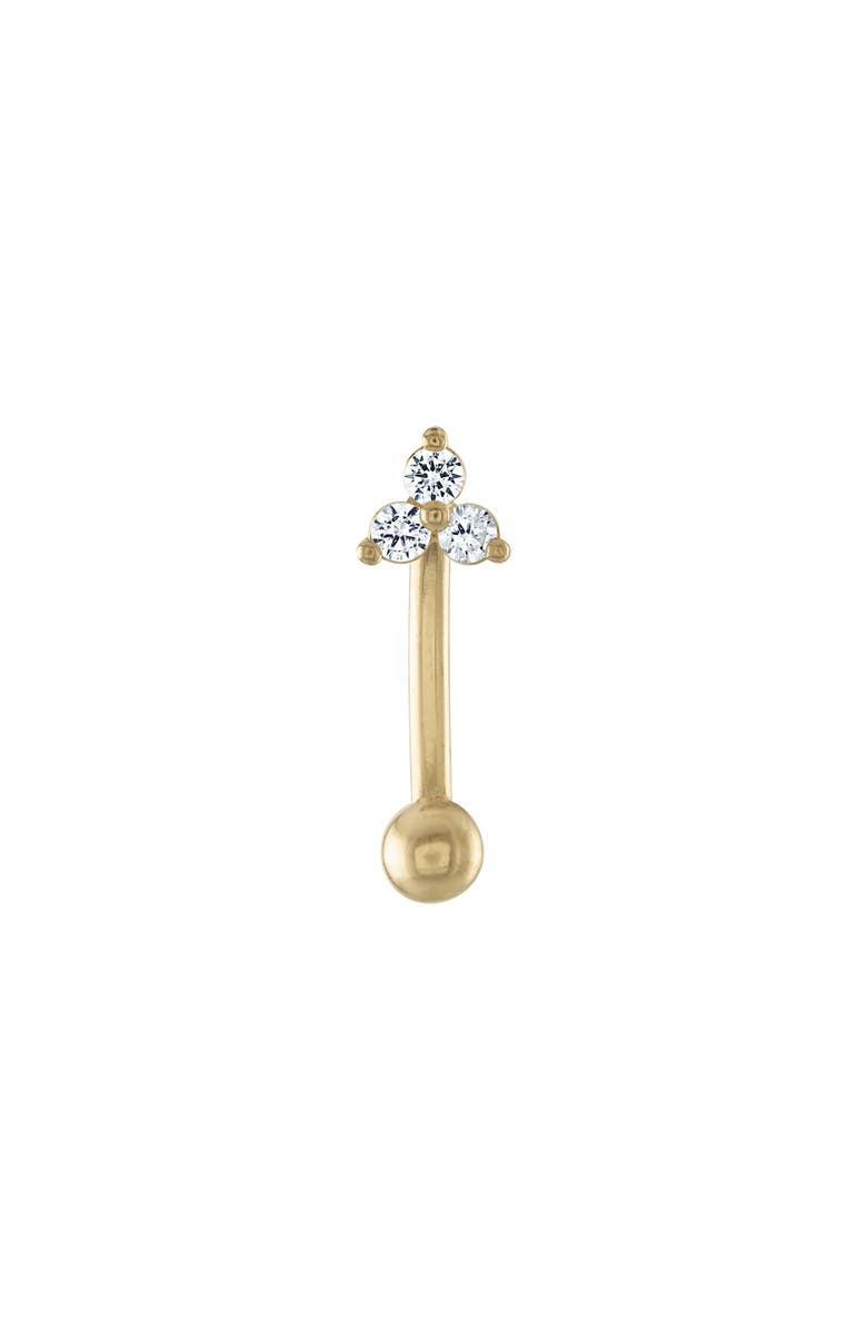 Raquelina Jewels 14K Gold CZ Cluster Belly Ring, Main, color, 