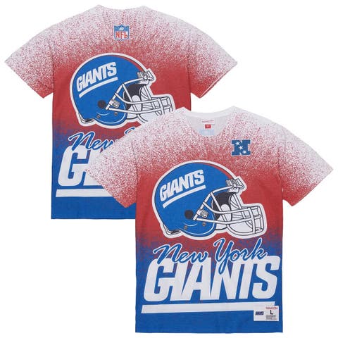 Men's Mitchell & Ness  White New York Giants Team Burst Vintage Logo T-Shirt
