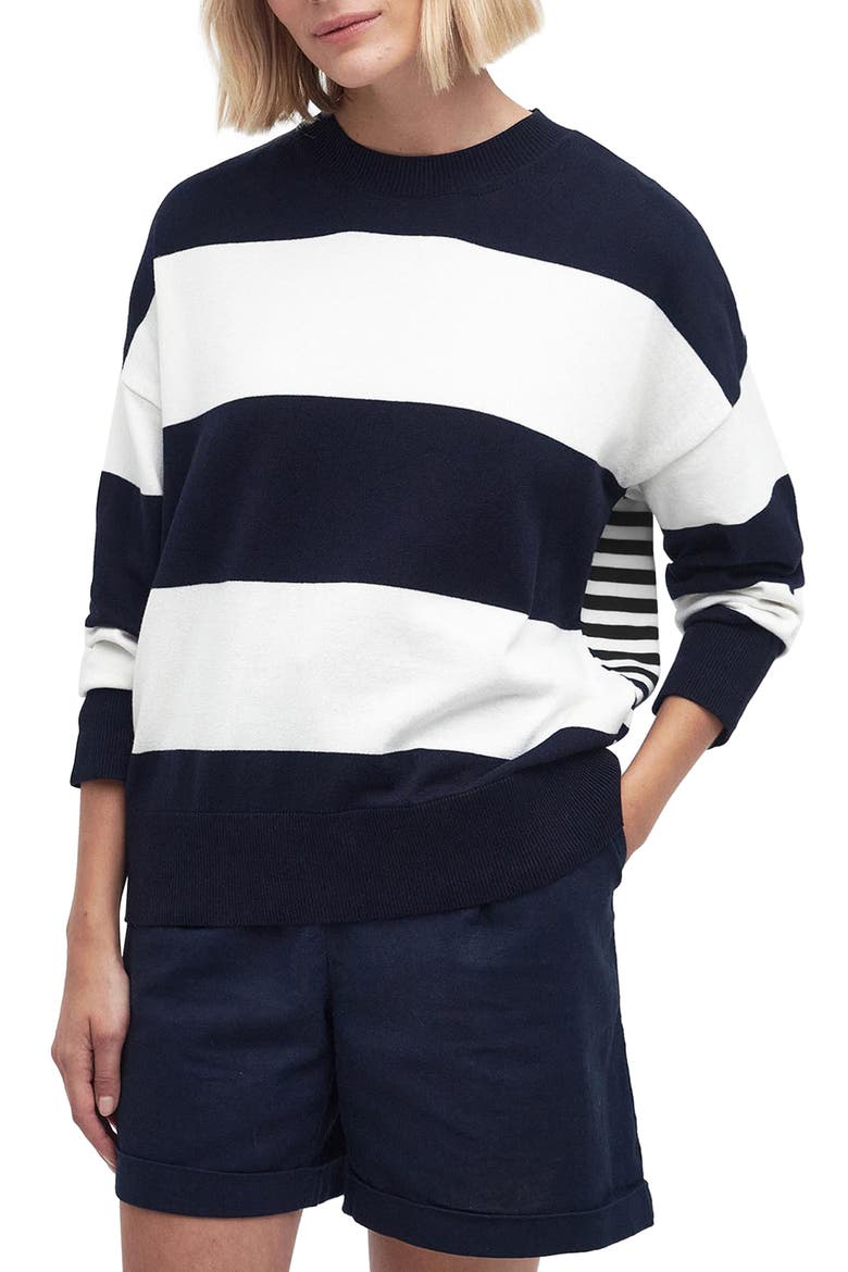Bradley Stripe Long Sleeve T-Shirt, Main, color, NAVY STRIPE