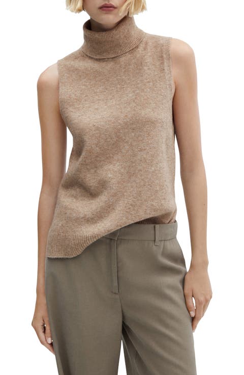 Sleeveless Turtleneck Sweater