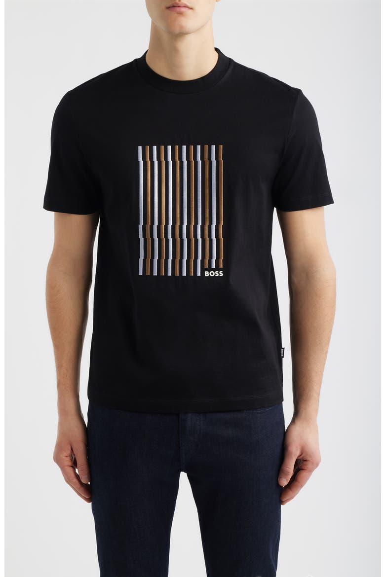 Thompson Cotton Graphic T-Shirt, Main, color, BLACK