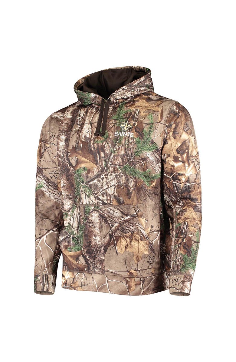 DUNBROOKE Men's Dunbrooke Realtree Camo New Orleans Saints Circle Champion Tech Fleece Pullover Hoodie, Alternate, color, Realtree Camo