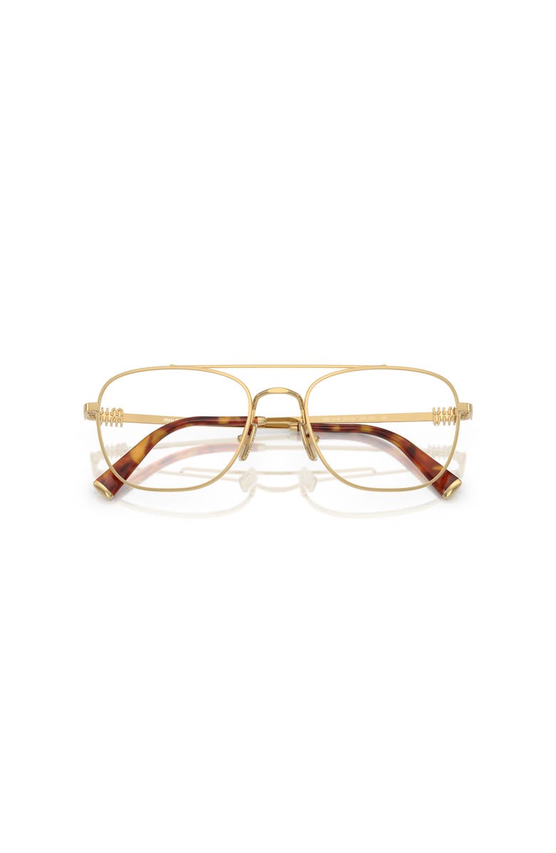 Miu Miu 51mm Square optical glasses, Alternate, color, Gold
