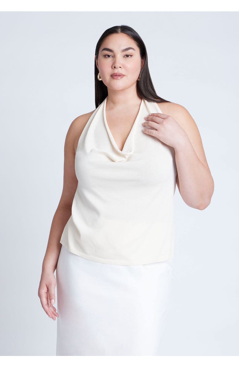 ELOQUII Sweater Halter, Main, color, Dew