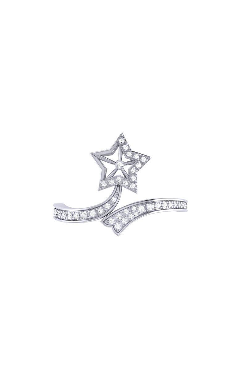 LuvMyJewelry Dreamer Lucky Star Twist Diamond Ring - 0.12ct., Alternate, color, Silver