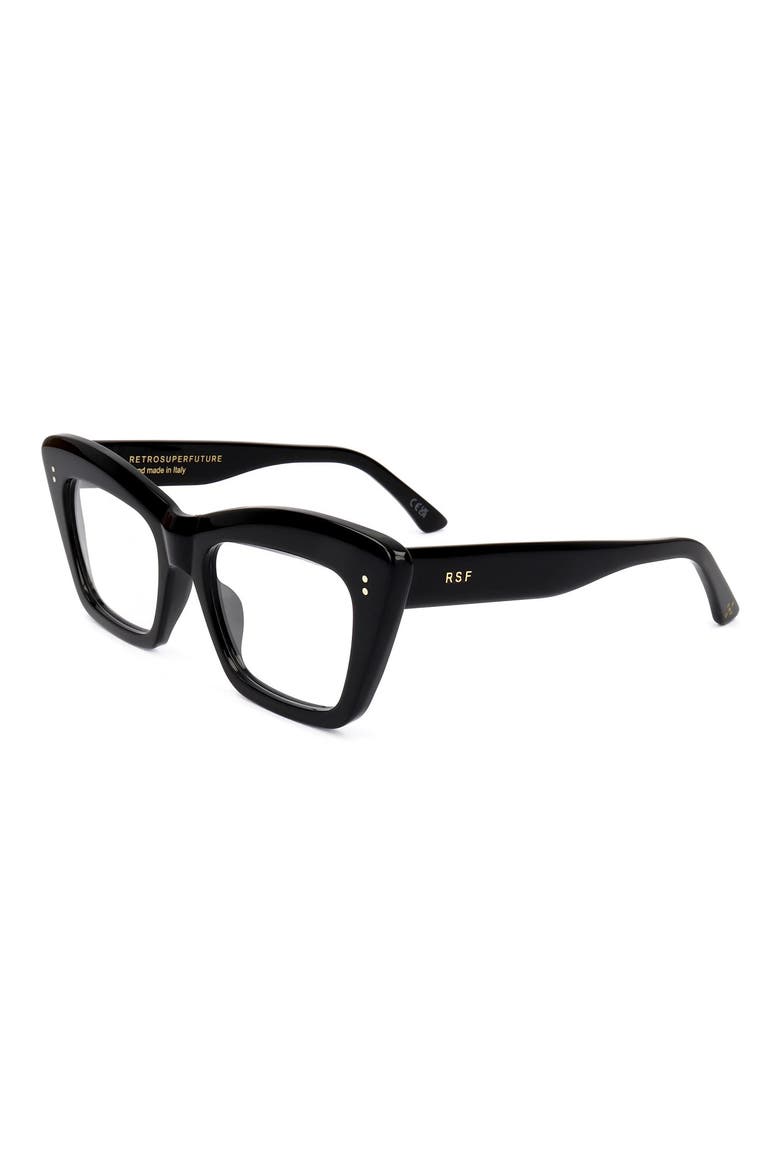 54mm Cat Eye Optical Glasses, Alternate, color, BLACK