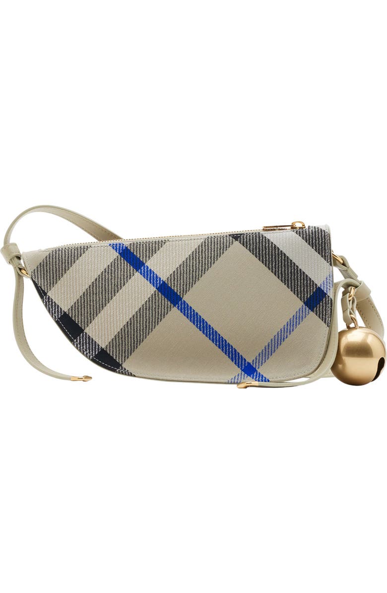 Burberry Mini Shield Check Jacquard Sling Bag, Alternate, color,