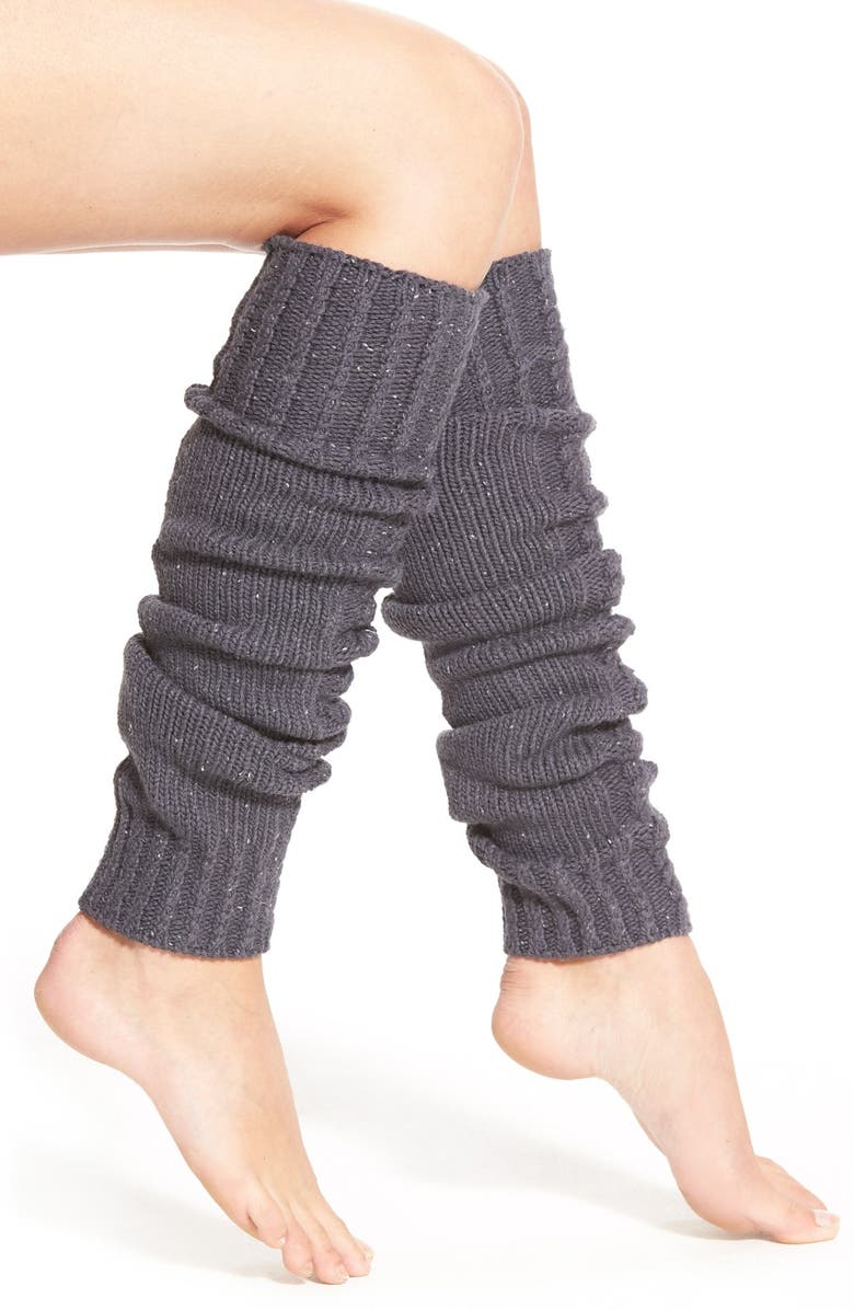 Lemon 'Prep School Tweed' Cable Knit Leg Warmers, Main, color,