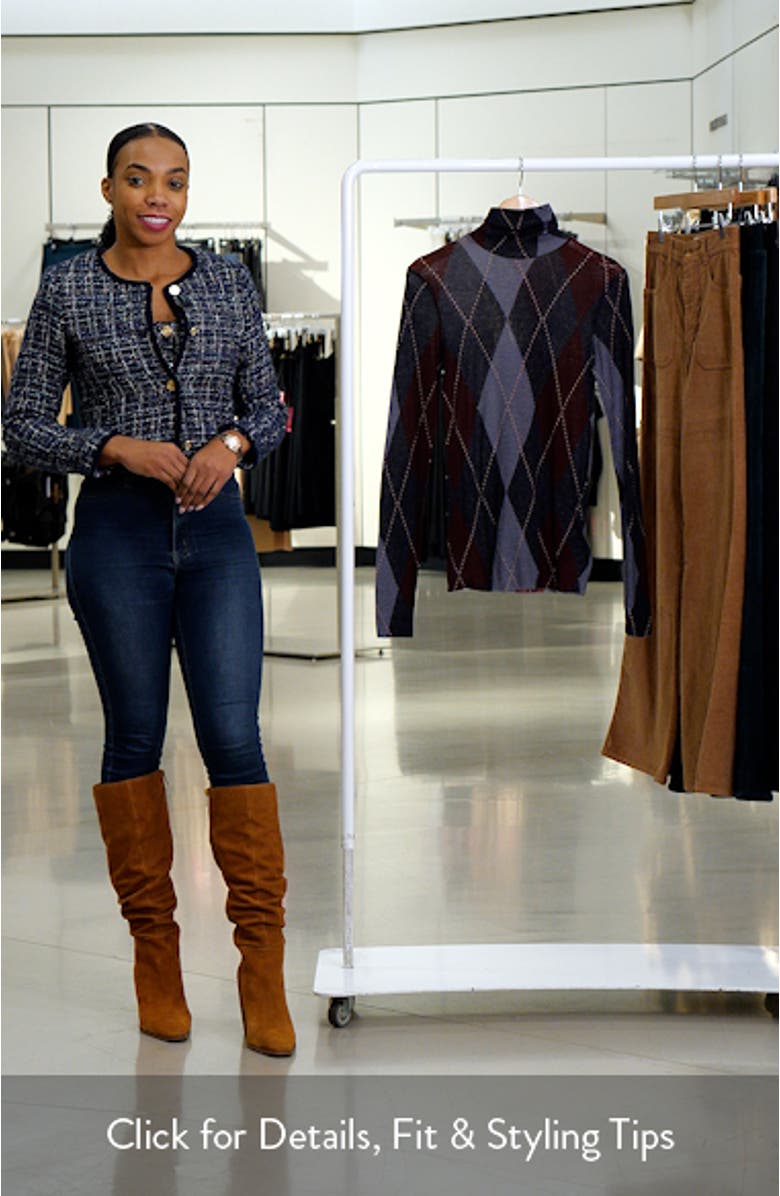 Argyle Wool Turtleneck Sweater, sales video thumbnail