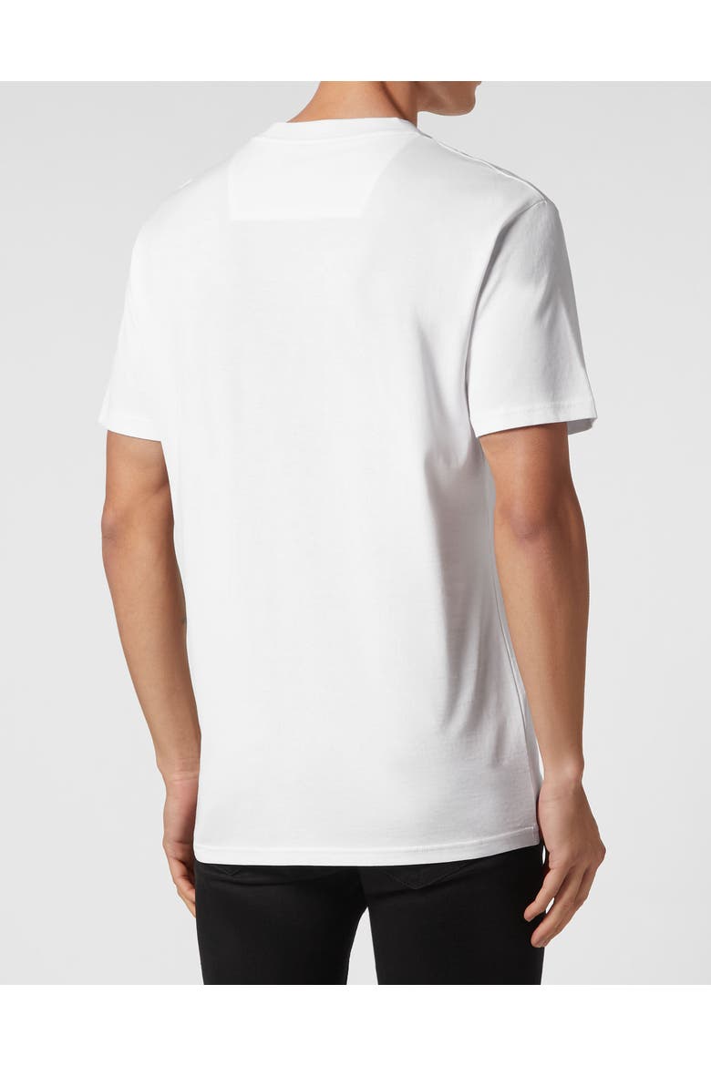 T-Shirt Round Neck Gothic Plein Men, Alternate, color, white