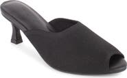 Tahari Maui Peep Toe Kitten Heel Slide Sandal