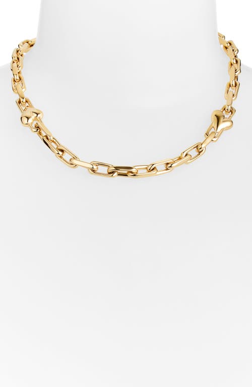 Jenny Bird Art Heart On A String Necklace In High Polish Gold
