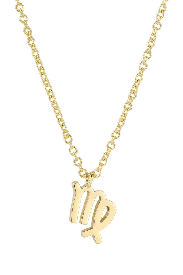 Zodiac Sign Pendant Necklace, Main, color, GOLD - VIRGO
